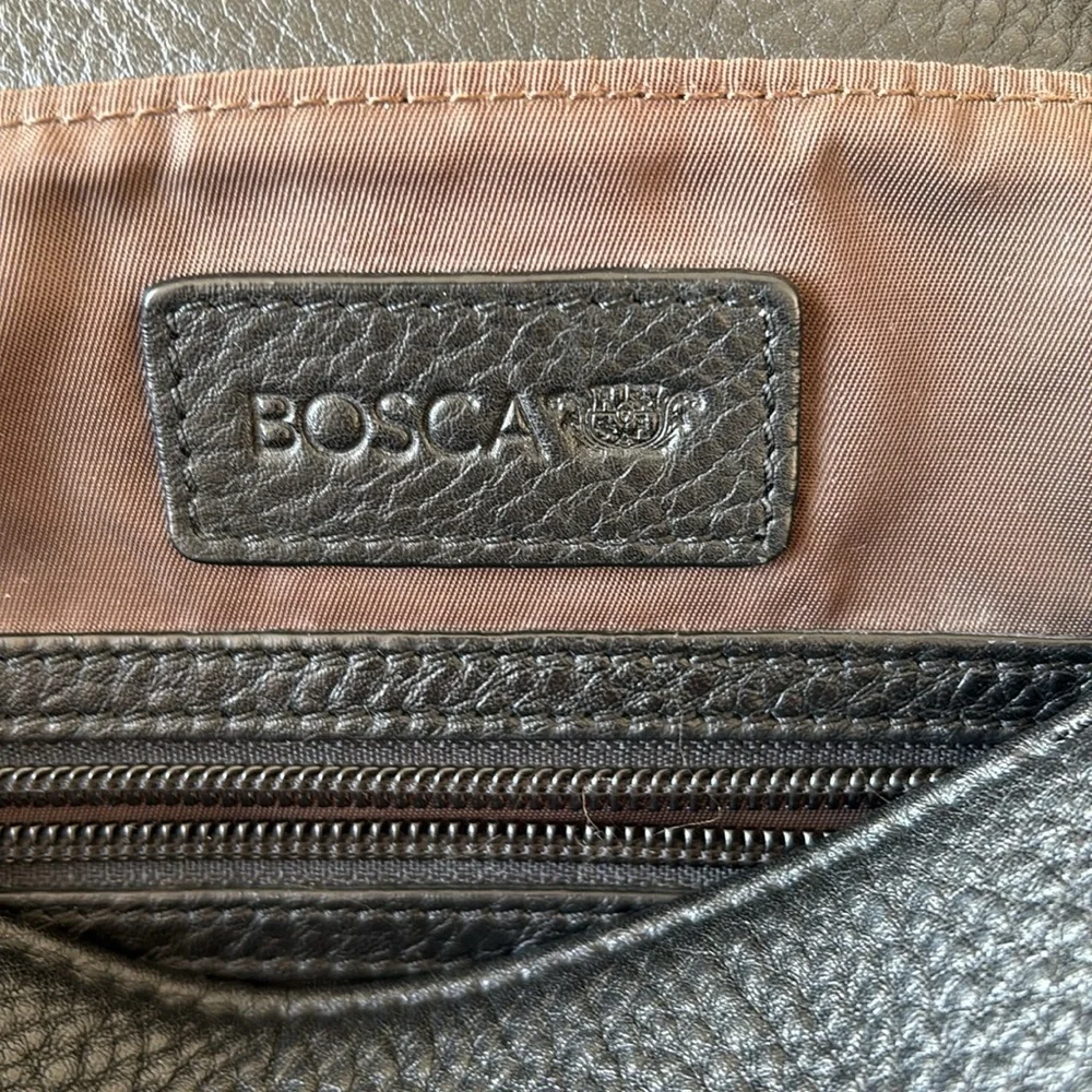 Bosca Pebbled Leather crossbody bag